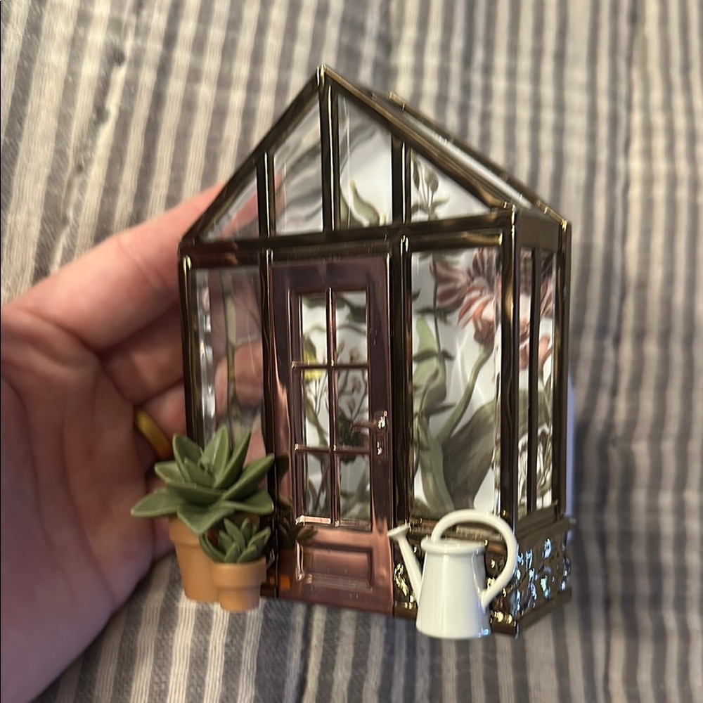 Bath and bodywork’s plugin Miniature Greenhouse with Succulents and Watering Can